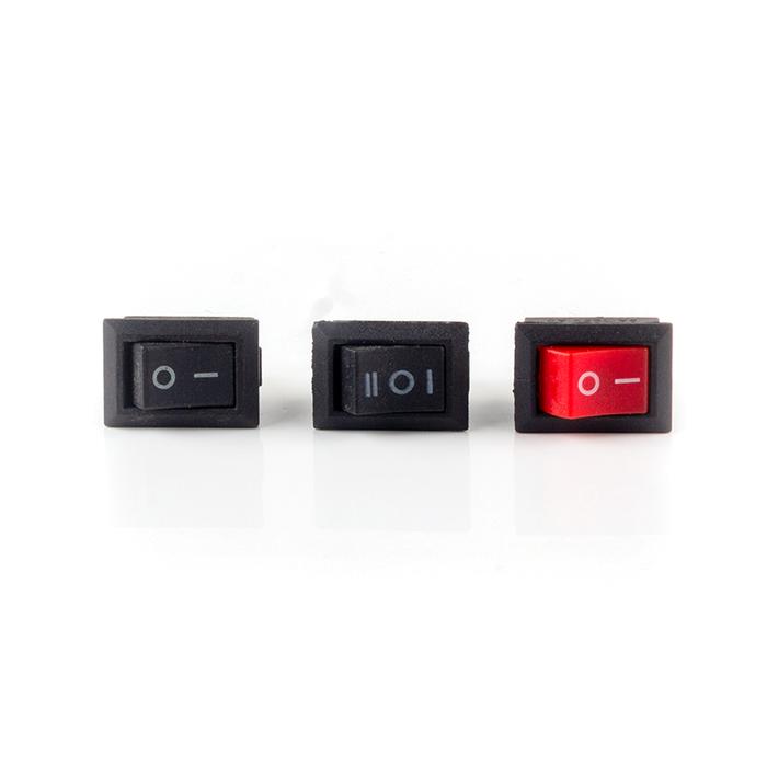 5pcs KCD1 Rocker Switch Push Button Mini Switch 6A-10A 250V KCD1-101 3Pin Snap-in on/Off 21*15MM