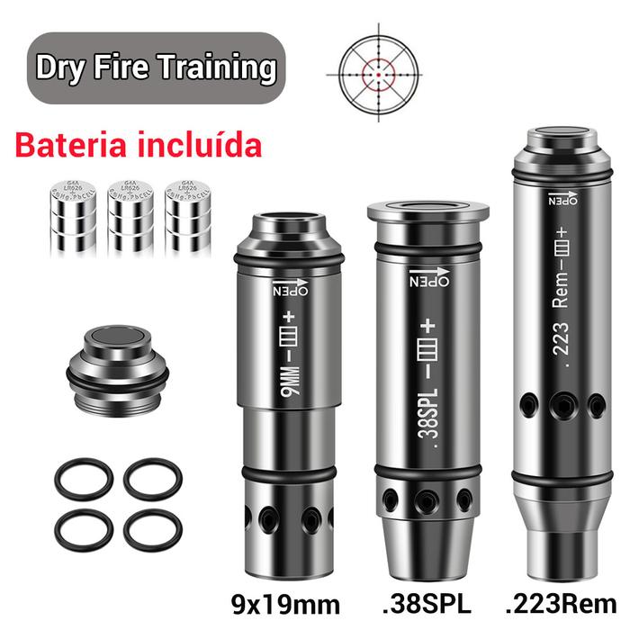 Laser Training Bullet 9mm/.38SPL/223Rem Dry Fire Training Cartridge