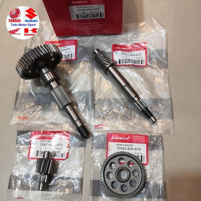 Gigi Rasio Set As Pully As Roda Belakang Gardan Vario 150 125 Led K59 #Gratisongkir