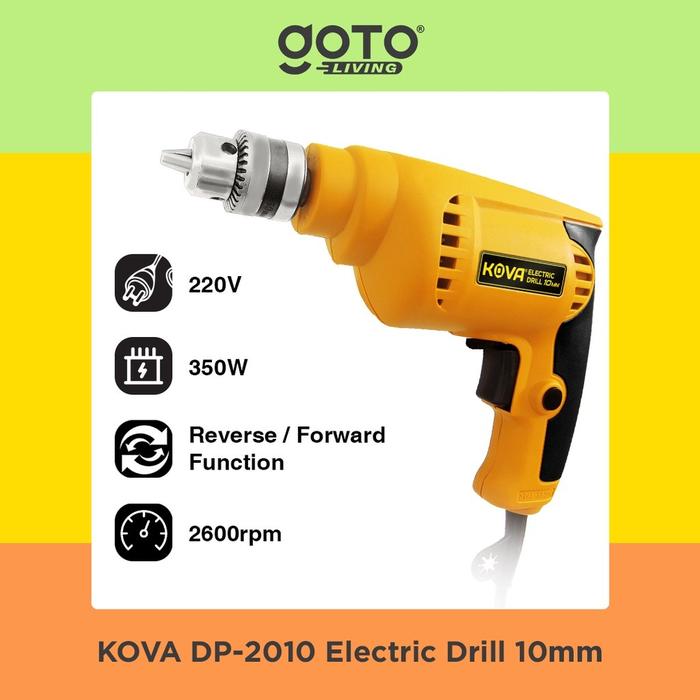 Kova Dp-2010 Bor Listrik 10Mm Reversible Electric Drill