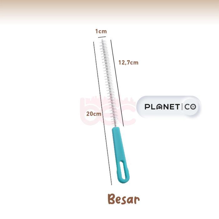 PLANETCO I Sikat Pembersih Dot Botol Susu Lubang Mini 2 In 1 | Sikat Pembersih Lubang Celah Dot Boto