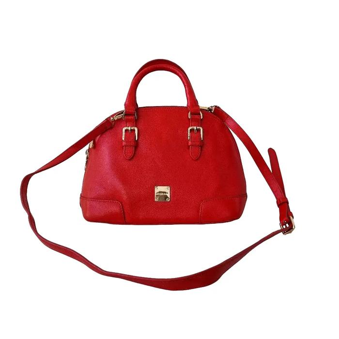 TAS SLING ALMA SISLEY KULIT WANITA SECOND BRANDED MERAH / TAS TOP HANDLE PESTA WANITA SECOND BRAND