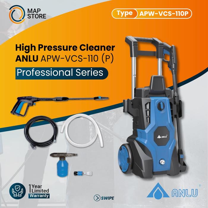 Mesin Jet Cleaner ANLU + Aksesoris / Steam Cuci Mobil APW-VCS-110 (P)