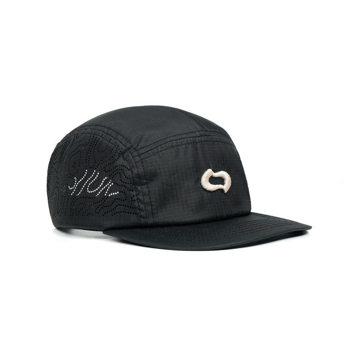 OVERSTATE - Topi Snapback 5 Panel Seri Topografy - Warna Hitam - Bahan Ripstop Water Proff Premium O