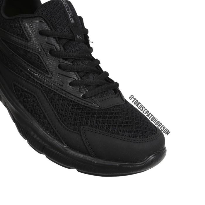 L㊛L8 RUNNING SHOES - SPOTEC FRASSER FULL BLACK - SEPATU SEKOLAH X☎YY