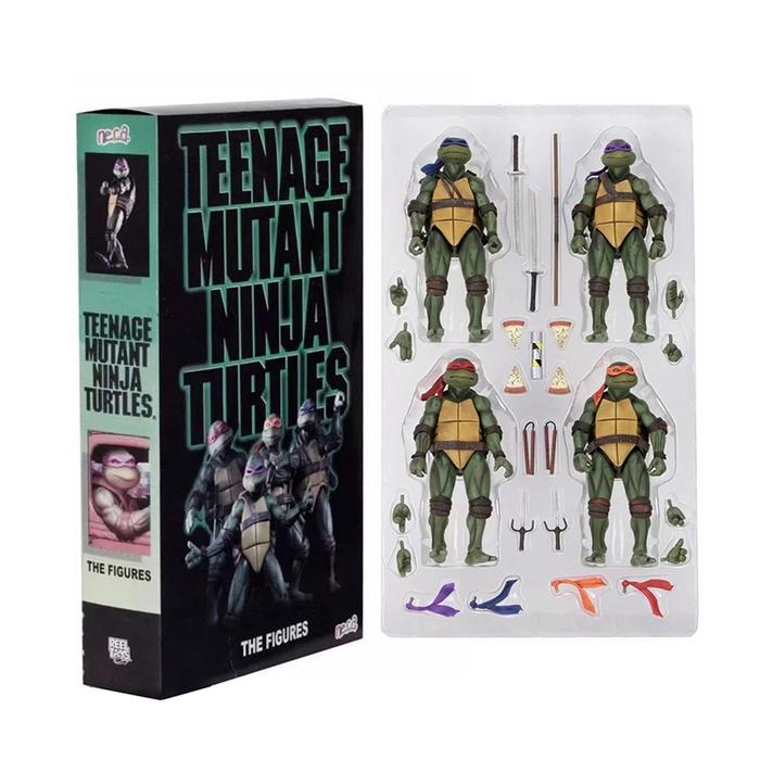 4pcs/Set TMNT Mikey Raphael Leonardo Donatello Action Figure
