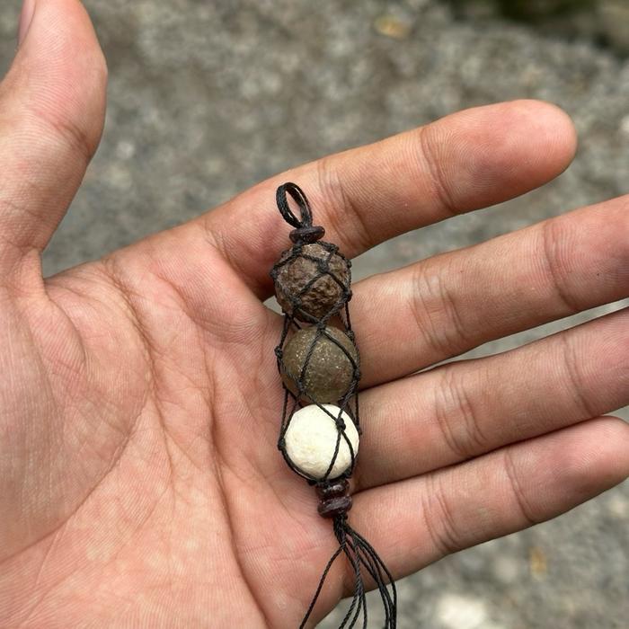 Liontin Kalung Munta besi kombinasi Bagore dan Tidar