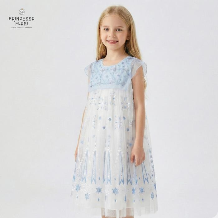 Princessa Flami Karakter Frozen Crystal White Blue K4383