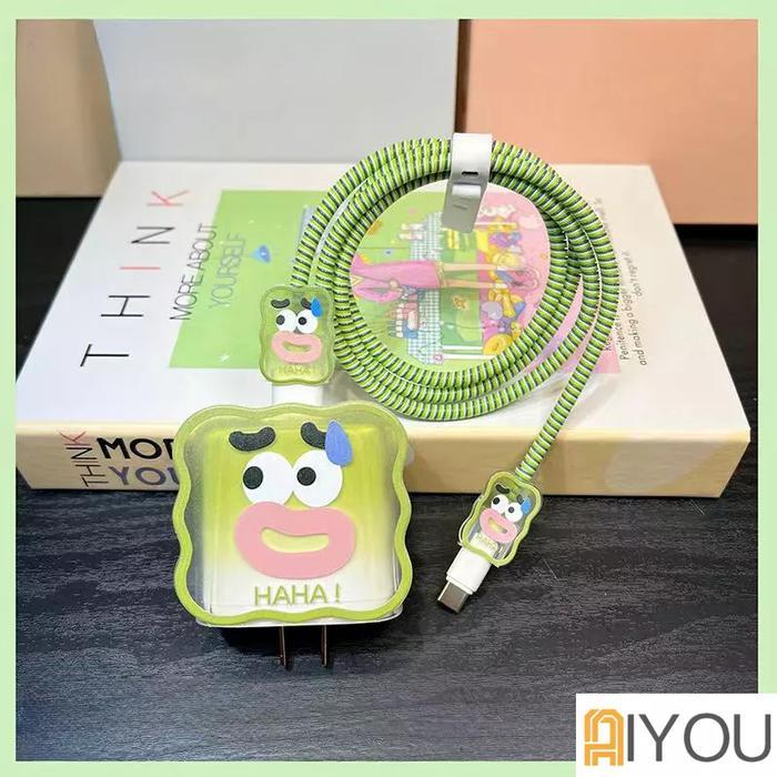 Case Kepala Charger iPhone 18W 20W Cover CLEAR Head Cable Charging