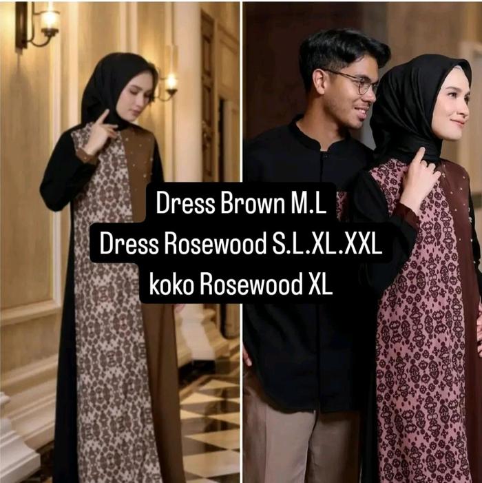 AYYARA DRESS BY KALEELA ID ( DRESS ROSEWOOD S)