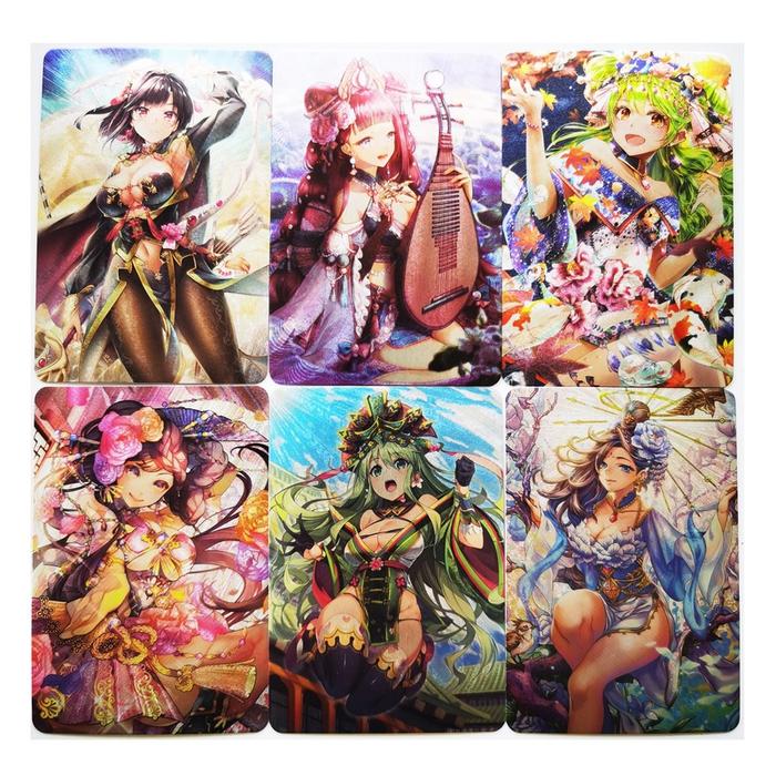 9pcs/set ACG Beauty Three Kingdoms Rough Flash Sexy Girls Hobby