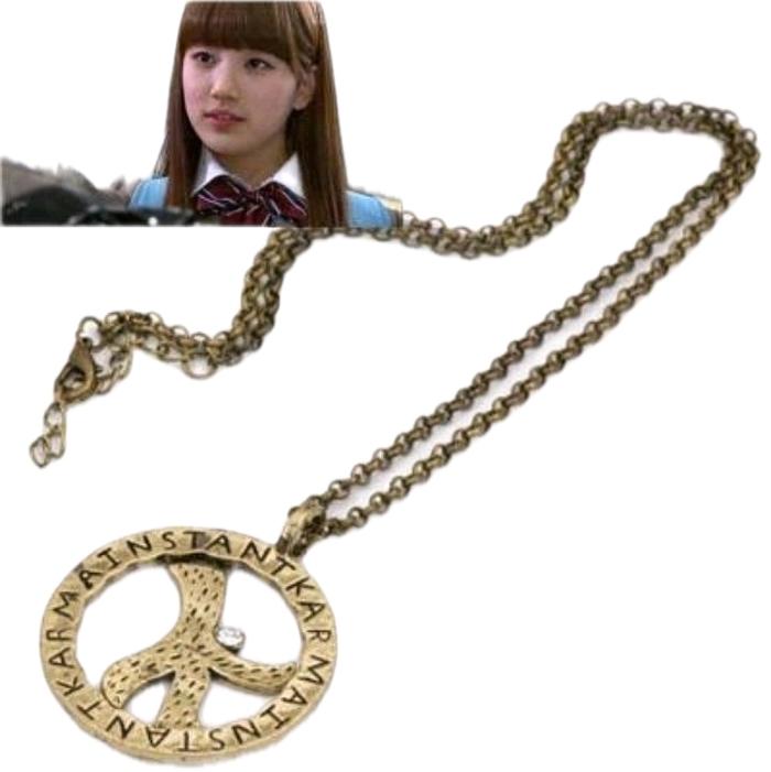 Kalung Instant Karma drama Dream High Titanium Lapis emas 18 karat