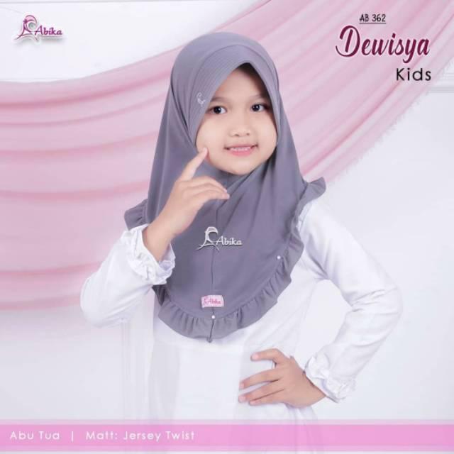 Abika Dewisya Kids Series Jilbab Instant Model AB 362 Bahan Jersey Twill Warna-warni untuk Anak-anak