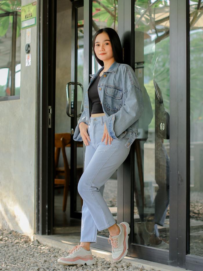 Celana Jeans Boyfriend High Waist Wanita Celana Panjang Jeans HW ||Jeans Sobek Denim Terbaru