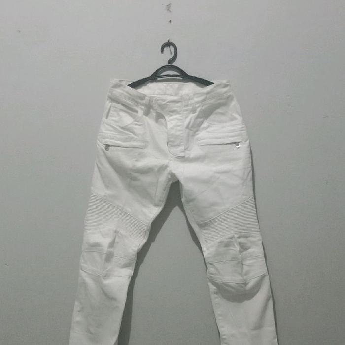 Celana BALMAIN PARIS Biker jeans Pria Panjang