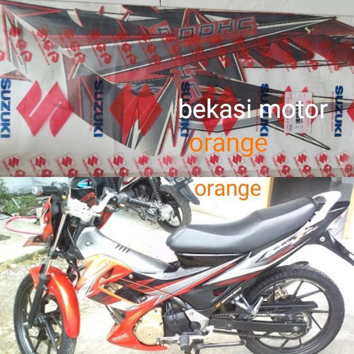 striping sticker suzuki satria fu 2009 orange barong OSEAN