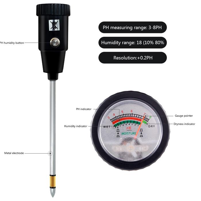Soil PH Moisture Tester Professional Soil Moisture Meter