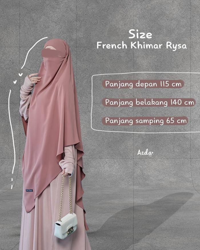 FK Karet Rysa by Azda Indonesia French Khimar Jilbab Hijab