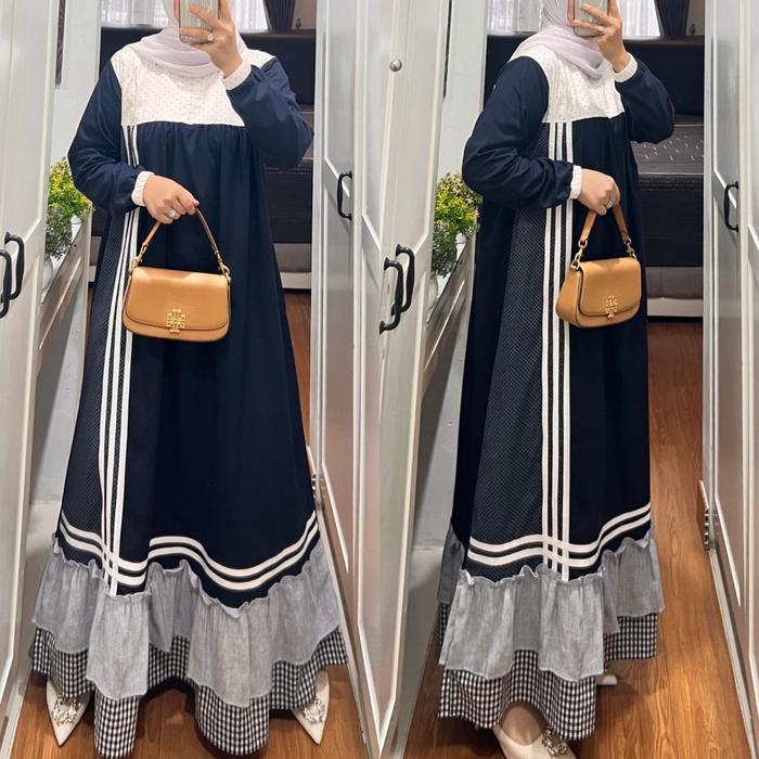 Gamis Semut By Syaina terbaru | Gamis Katun motif | Gamis Lebaran  Remaja  Panjang Ibu Menyusui