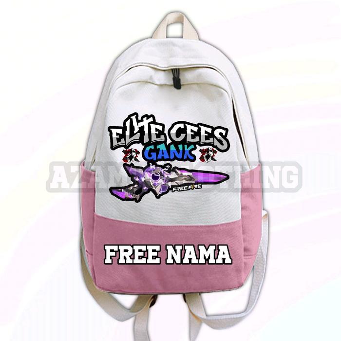 PREMIUM TAS RANSEL ANAK FF ELITE CEES GANK VERSI SG 2 JUTA EVO GUN FREE NAMA KAMU KANTONG SEKOLAH AN