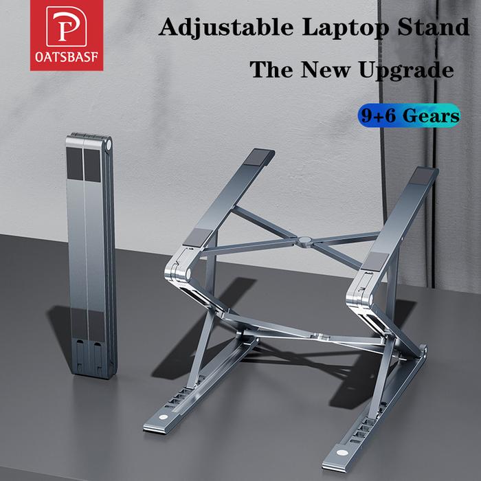 Oatsbasf Adjustable Laptop Stand Aluminum Foldable Laptop Stand