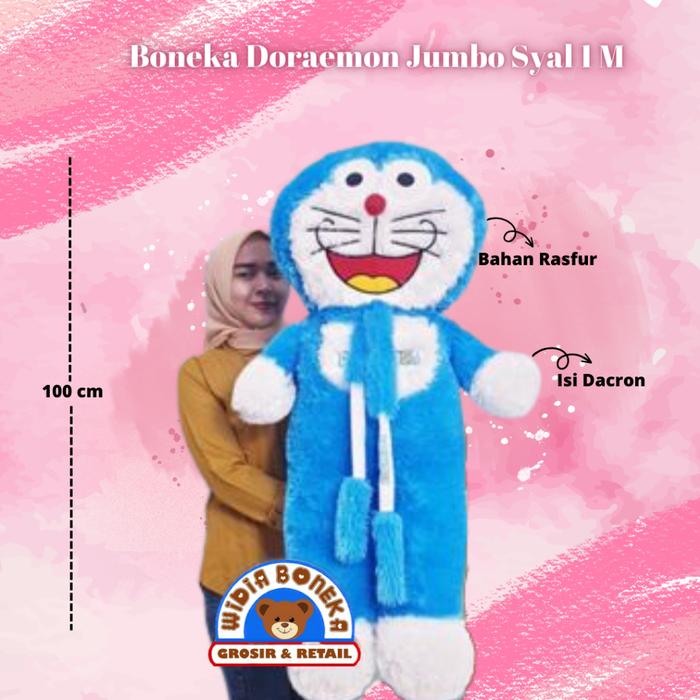 Boneka Doraemon Jumbo Syal 1 meter SNI