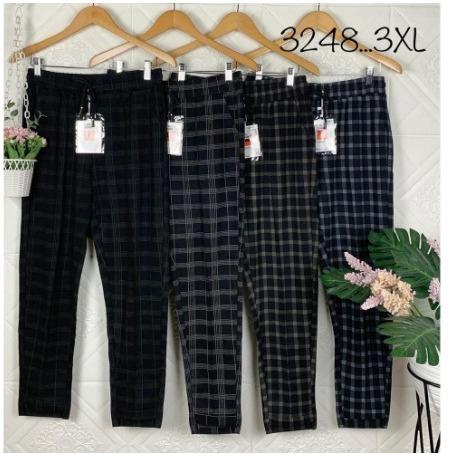 3248 / 5243 / 7343 Fit to 3XL 5XL 7XL Celana Panjang Jumbo Kotak Import Wanita / Celana Big Size Kot