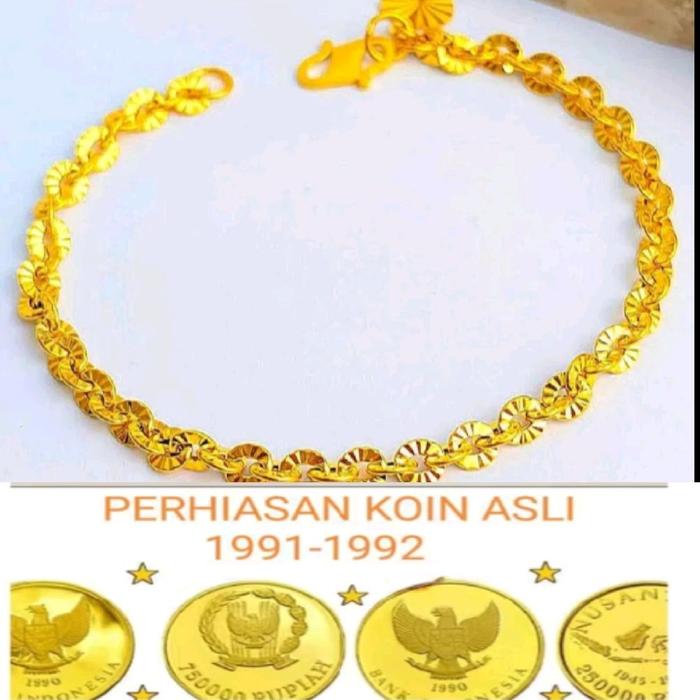 Gelang Tangan Nuri Batik - Gelang Koin Asli Cantik Tahan lama