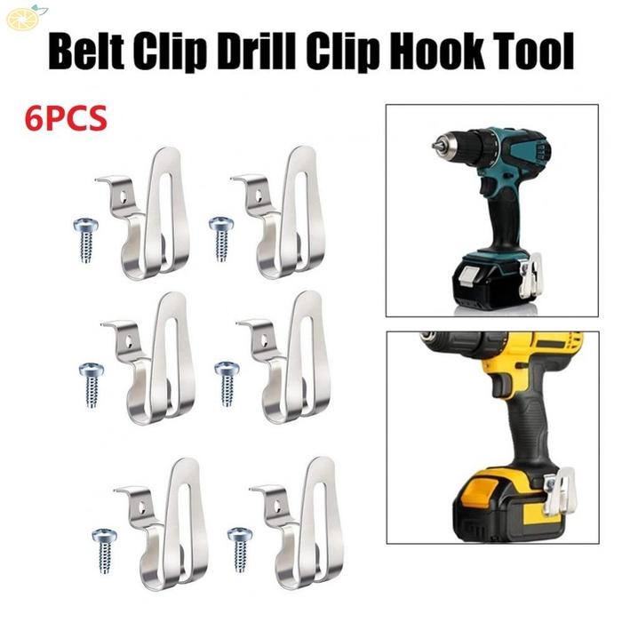 6pcs Klip Kait Bor Sabuk Untuk Makita 18V Max Dengan Sekrup Stud 8mm