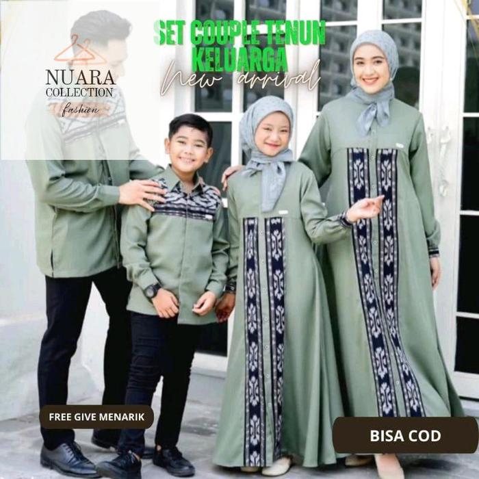 READY STOK GAMIS GAMALAMA PINE GREEN - SET COUPLE KELUARGA - BAJU KONDANGAN - SET COUPLE KONDANGAN -