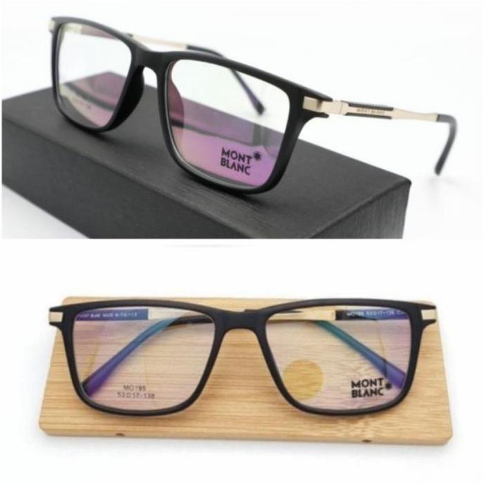 PROMO!!! FRAME KACAMATA PRIA MONT BLANC MB 0195 ADA PERPAKET LENSA MINUS ANTIRADIASI - KACAMATA LENS