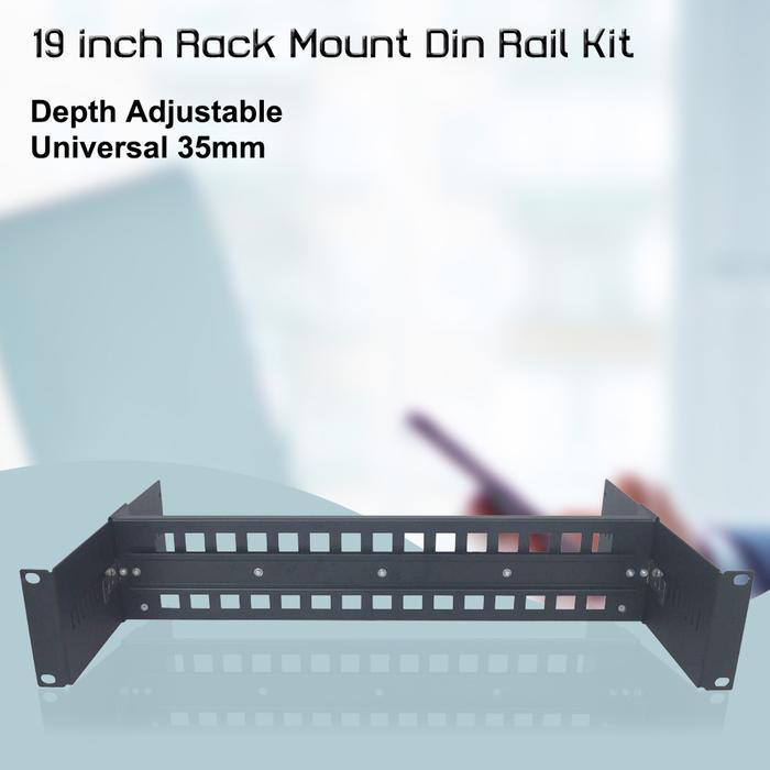 19 Inch Rack Mount Din Rail Kit 35mm Din-Rail Terminal Blocks Depth