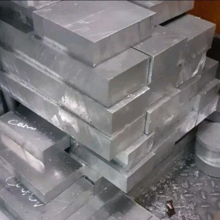 plat aluminium tebal 30 mm x 70 mm x 200 mm