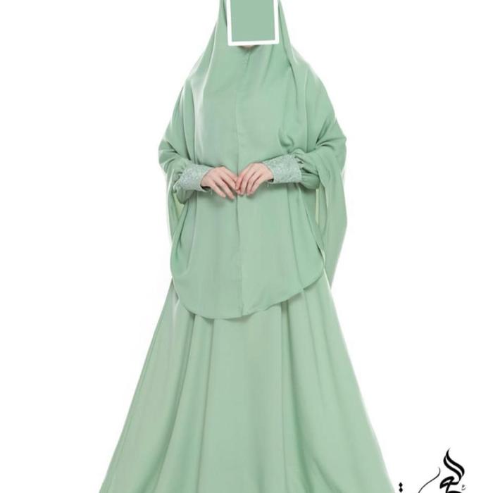 Princess Ameera Set by Al Arabian Setelan Gamis French Khimar size L Dress Niqab Hijab