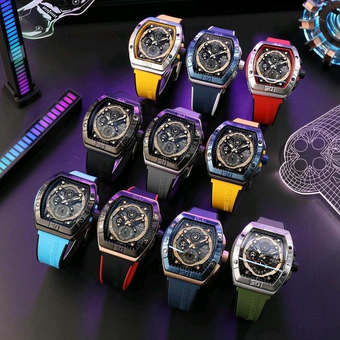 EVAND JAYDEN 6549 Jam Tangan Pria Original Crongrap Tangal Aktif Strap Silikon Tahan  Air Analog