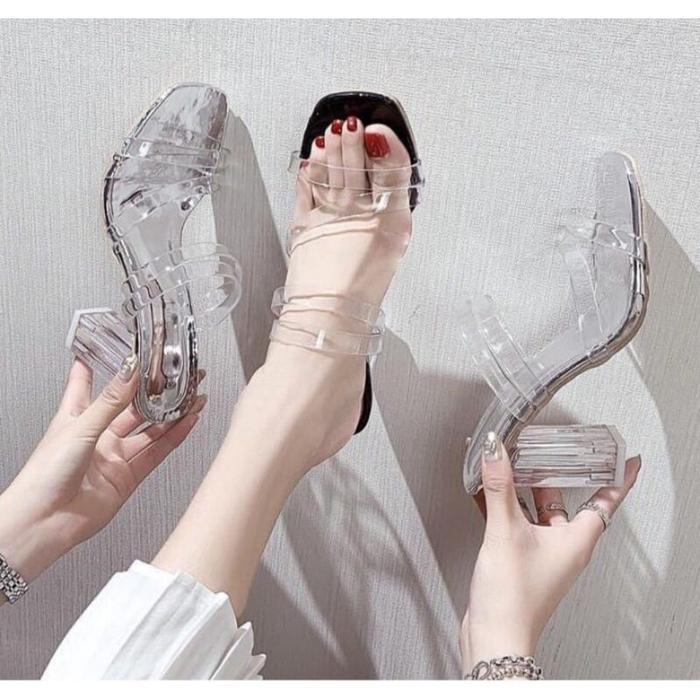 hils hak tahu/hak pump/sepatu hak tali wanita/sepatu hak pesta/ sepatu hak kaca/sepatu hak