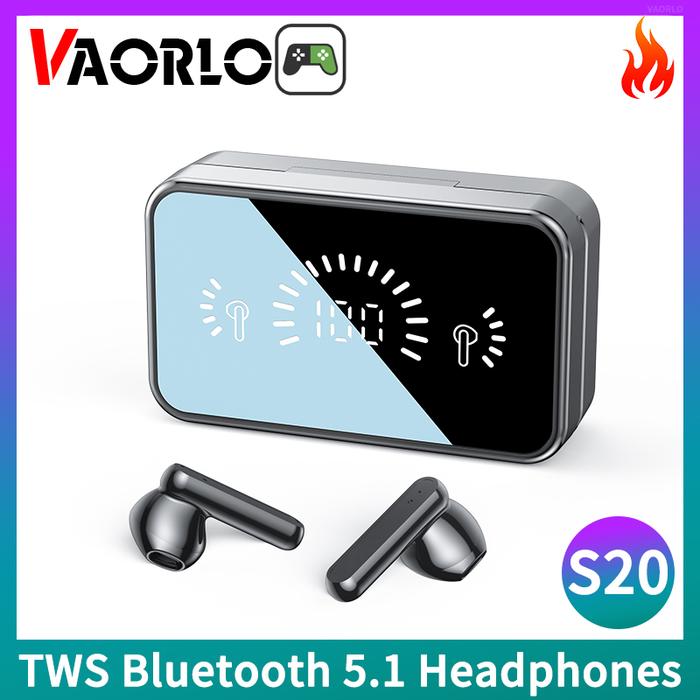 VAORLO S20 TWS Bluetooth 5.1 Wireless Headphone 2000mAh Charging Box