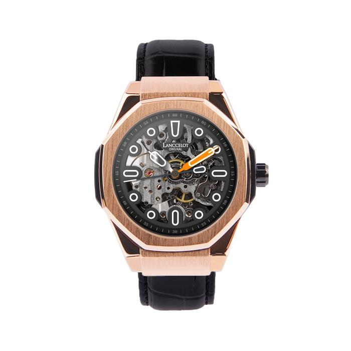 Jam Tangan Lanccelot Time Explorer Leather of Helium Pria