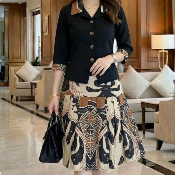 Stelan rok 1007 A / set rok katun import- bj scuba