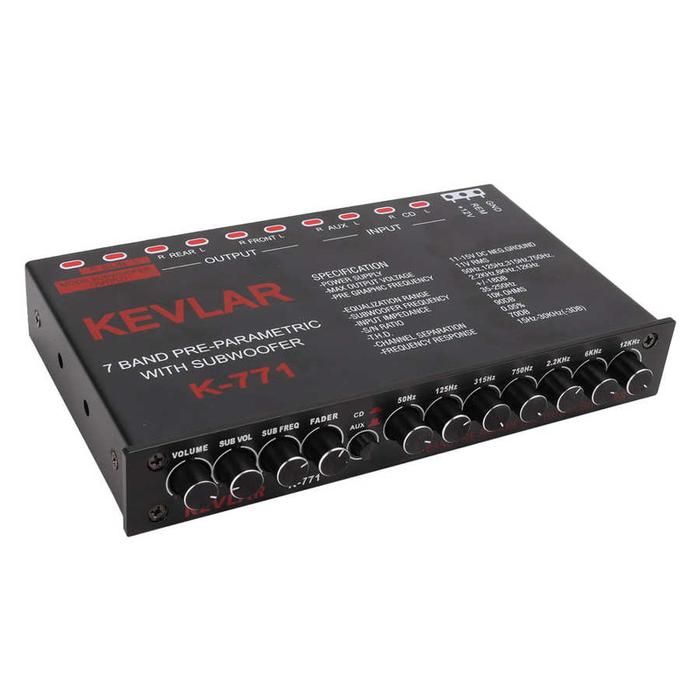 Equalizer Grafis Audio Mobil Universal, EQ Input Level Tinggi,