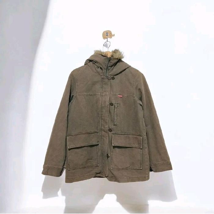 Earth Music & Ecology Brown Multipocket Parka Coat   - 