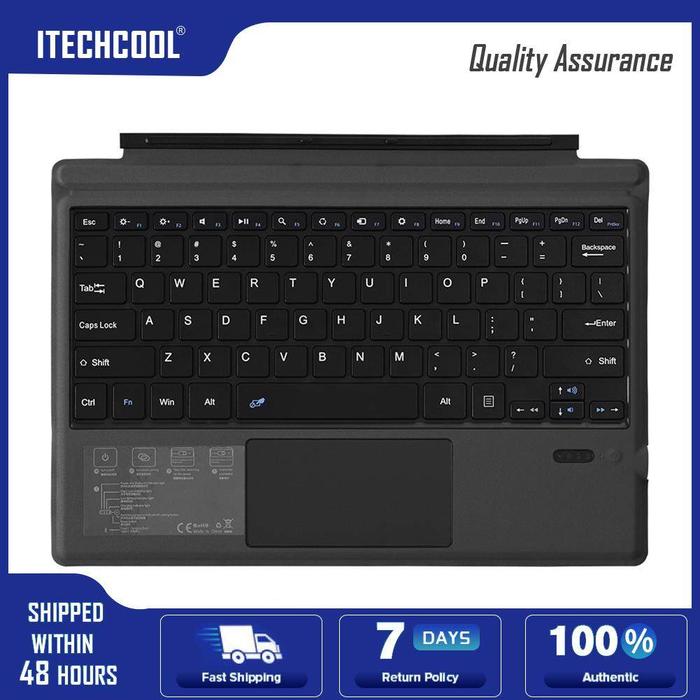 Keyboard Tablet Bluetooth 3.0 Nirkabel, untuk Laptop PC Surface Pro