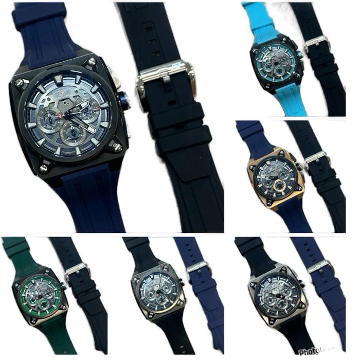 Jam tangan CHRONOFORCE pria CF-5360 sport original extra rubber tahan air
