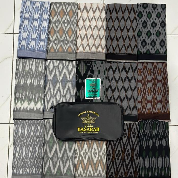 Basarah Sarung Samarinda Basarah Motif kawung dengan Tas Penyimpanan Premium