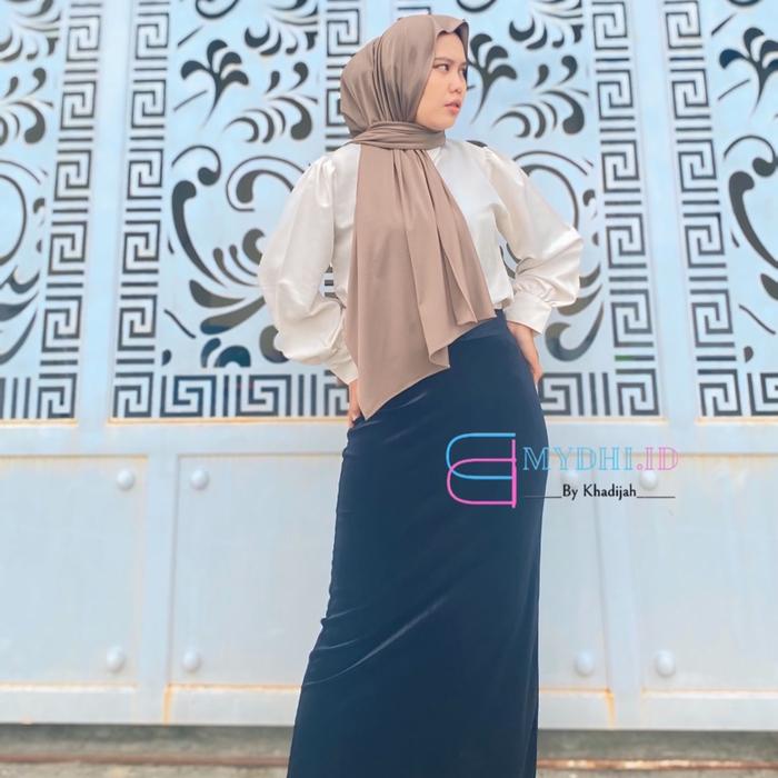Rok Span Beludru Velvet Belah Belakang Panjang | Rok Korea Style | Rok Span Formal Wanita