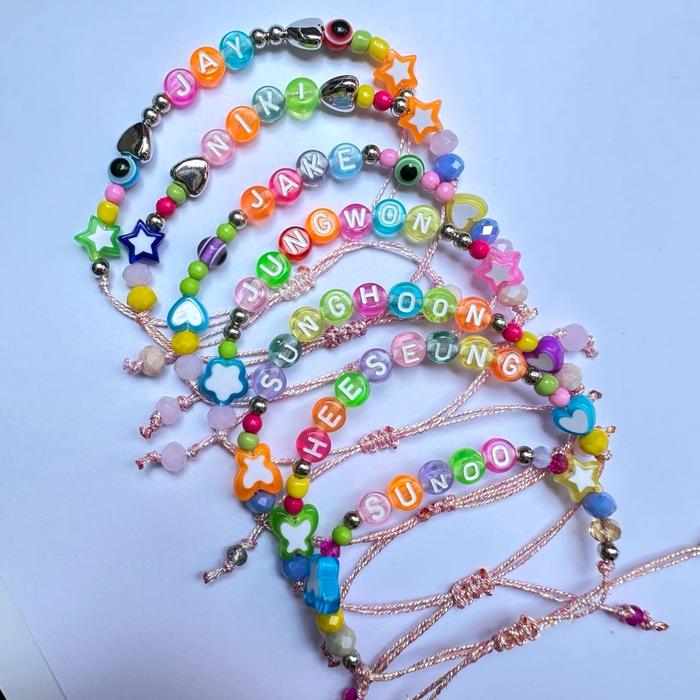 Gelang Enhypen - Gelang Nama Enhypen - Gelang Huruf Enhypen - Gelang Custom