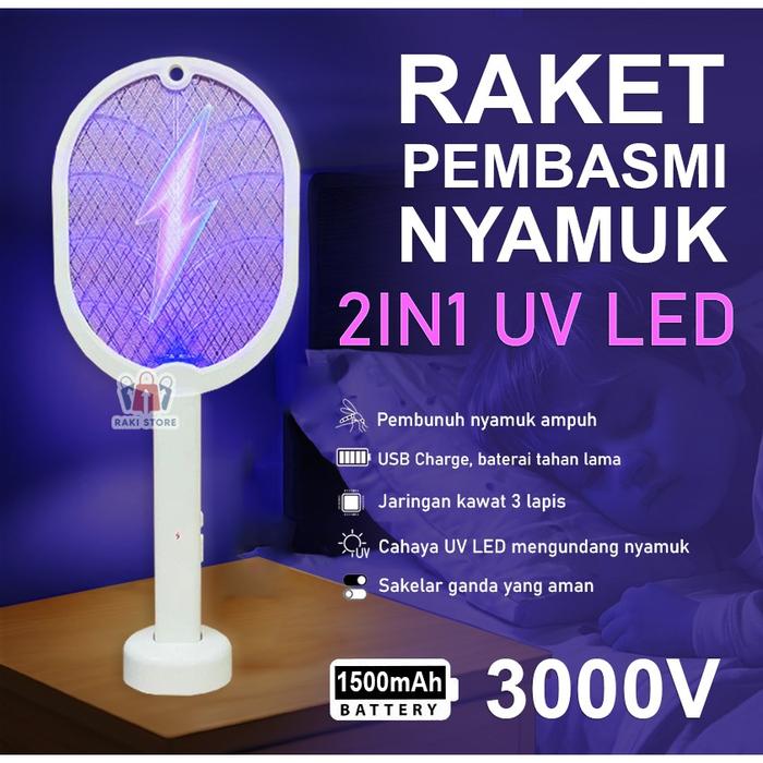 COD Raket Nyamuk Cas Luby Batre 500 / 1800 mAh Tanam / Bisa Diganti + Kabel Chager Type 3826 3828 38