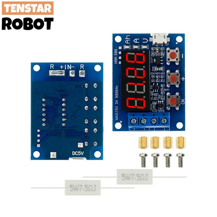 ZB2L3 Tester Baterai LED Digital Display 18650 Baterai Lithium Power
