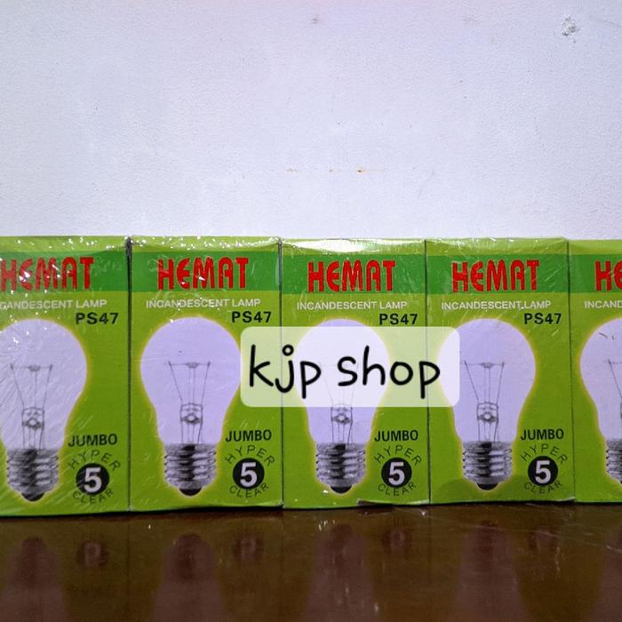 Paket Usaha hemat PS47 Lampu Incandescent Jumbo Hyper Clear 5 Watt