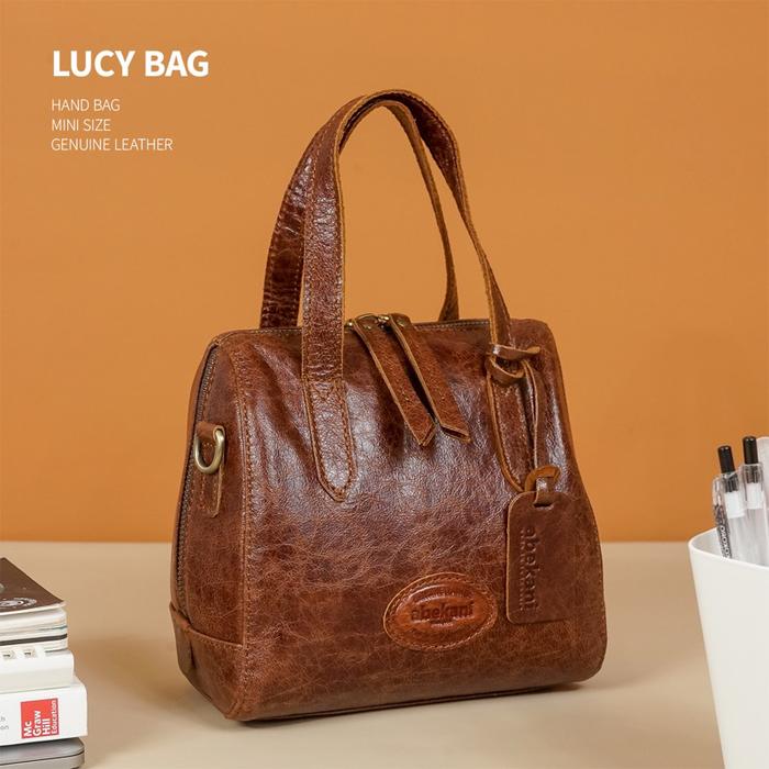Termurah !! ABEKANI LEATHER Tas Kulit Wanita LUCY BAG Tas Handle Hand Bag Tas Selempang Sling Bag Ta
